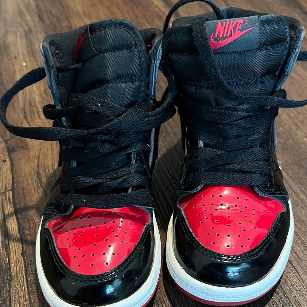 Nike Jordan Kids Black and Red Sneakers
